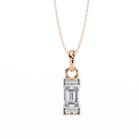 Pendentif en diamant cultivé en laboratoire VEER DIAMOND, couleur D-E-F, clarté VVS/VS, or jaune, rose, blanc, argent massif, bijoux fins de luxe