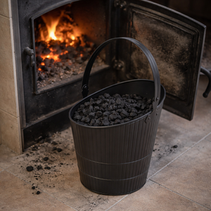 Seau à cendres pour foyer Headway, capacité 6 L (1,5 gal), métal, 9 L x 9 W x 10,5 H, noir - Product Image 3