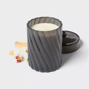 Elegant Design 12oz Coral Glass Bowl Scented <b>Candle</b> Vanilla Single <b>Wick</b> Luxury <b>Candle</b> Jar Customizable Eco-Friendly - Product Image 3
