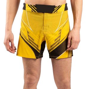 Yellow No Gi BJJ MMA <b>Shorts</b> Ripstop 4-Way Stretch <b>Grappling</b> Training <b>Shorts</b> Breathable Quick Dry Fighting Wear - Product Image 1