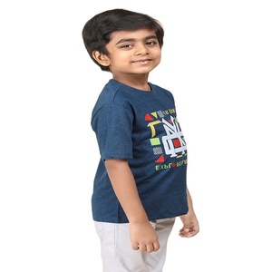 T-shirt Little Gem 100% coton pour garçons à col rond avec différentes méthodes d'impression exportées dans le monde entier - Product Image 1