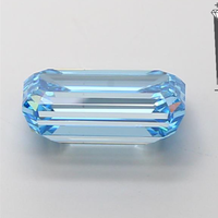 Diamant de laboratoire CVD 739510885 ROYAL GEMS, certifié IGI, 4,51 carats, taille émeraude, couleur bleu vif fantaisie, clarté VS2, pour bijoux