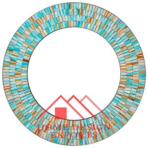 Espejo de Arte de pared para baño, dormitorio, sala de estar, oficina, nuevo diseño, mosaico verde, enmarcado, espejo de pared, superventas - Product Image 4