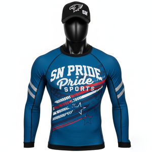 Premium Quality <b>Top</b> Selling Wholesale Unisex MMA Long Sleeve Rash Guards with Customized Color & Logo at Reasonable Price - Product Image 1