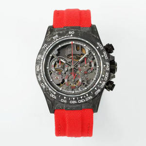 Luxury Vintage Carbon Fiber Skeleton Tourbillon Chronograph Water Resistant 10 Bar Unisex Sports Automatic Mechanical Watch - Product Image 3