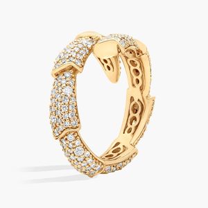 14K Yellow Gold Pave Lab Grown Diamond Wrap <b>Statement</b> <b>Ring</b> - Product Image 5