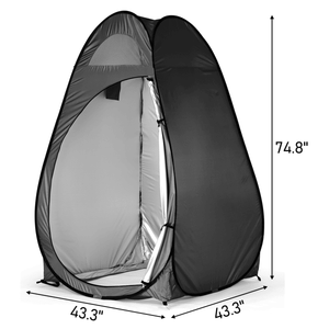 Tenda Portatile Pop-Up per Toilette e Spogliatoio, Rifugio per la Privacy, Tenda Doccia Nera - Product Image 6