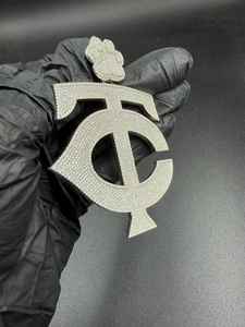 Colgante de Letra Inicial con Incrustaciones de Moissanita, Estilo Hip Hop, para Fiestas y Eventos, con Plata 925, Joyería Fina, Colgantes y Dijes - Product Image 4