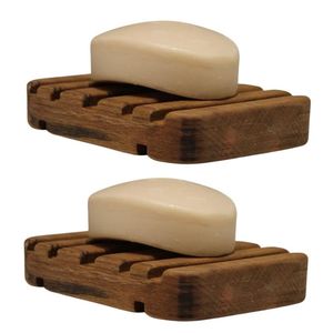 Handmade Durable Wooden Rectangle Stand Soap Dish Customized Logo Natural Finish Modern Home Decor Eco Friendly Bathroom - Product Image 1