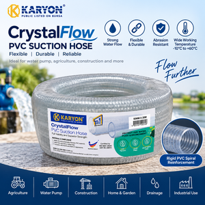 Clear PVC <b>Suction</b> <b>Hose</b> Flexible Spiral Reinforced Water Transfer <b>Hose</b> for Pumping and Drainage Durable PVC <b>Suction</b> <b>Hose</b> - Product Image 1