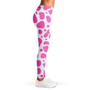 Leggings de punto de cintura alta para mujer, personalizados, suaves y cómodos, con estampado de logo, transpirables, para uso casual, de moda. - Product Image 3