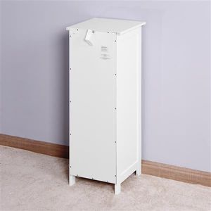 Mobile bagno autoportante bianco in MDF con cassetti per casa, soggiorno, hotel e ospedale - Product Image 5