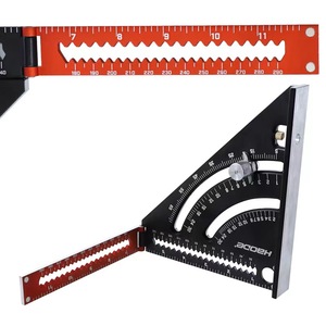 Righello a triangolo in lega di alluminio, righello a triangolo pieghevole di misurazione quadrato, strumento di Layout con goniometro di precisione di Base multi-angolo - Product Image 6