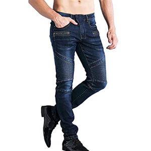 Pantalon en jean décontracté pour homme à séchage rapide, grande taille, style streetwear hip-hop ample, design décontracté avec mélange extensible - Product Image 2