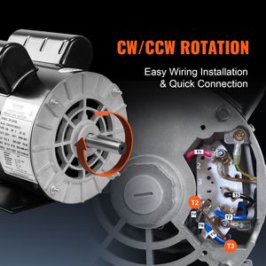 มอเตอร์ไฟฟ้า3HP 230V 15แอมป์3450รอบต่อนาที56เฟรม5/8 "Keyed SHAFT 1.88" ความยาวของเครื่องอัดอากาศการหมุน1.88 "ความยาวของเพลา - Product Image 4