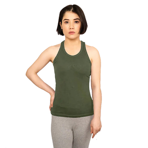 Wholesale Women's 100% Cotton Tank <b>Tops</b> Custom Logo Sleeveless Summer <b>Tops</b> Breathable Solid Color Front Logo Personalization - Product Image 5