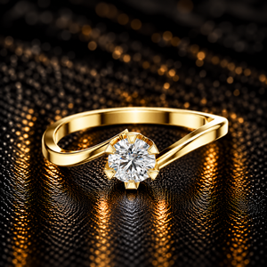 Bague de fiançailles solitaire en or massif 14K 18K avec diamant de laboratoire taille ronde 0.35CT DEF VVS, bijoux fins pour femme, cadeau ODM - Product Image 1