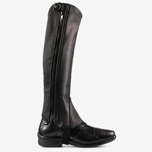 Bottes d'équitation hautes en cuir véritable pour femmes, avec fermeture éclair, pour l'équitation anglaise, western, cowboy et motard - Product Image 1