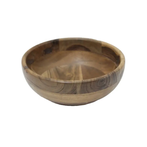 Grove Round Wooden Rice Bowl Solid Wood Polished Traditional Chinese Design Handmade Minimalist Design Dishes & <b>Plates</b> - Product Image 4