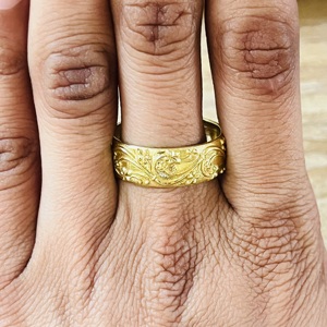 Anillos de latón bohemios con banda floral de moda 2026 para mujer, chapados en oro de 18k, joyería de flor y enredadera para venta al por mayor/OEM/ODM - Product Image 5
