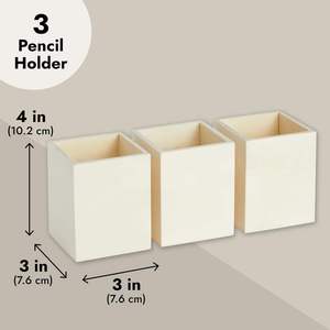 Elegante Portalápices de Madera Moderno con Acabado Natural, Organizador de Escritorio Multifuncional de Una Sola Capa Hecho a Mano para Oficina y Estudio - Product Image 5