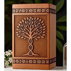 Wooden Keepsake Urn Heart Shape for Ashes Premium Cherry Wood Urn for Funeral Memorial urn by AYAANS - Product Image 2