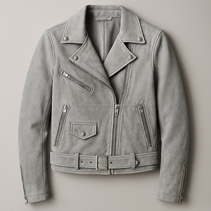 <b>Men</b> <b>Denim</b> <b>Jacket</b> Vintage Washed Stand Collar Front Logo Polyester/Cotton Casual Streetwear OEM Factory - Product Image 6