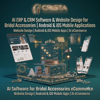 Applications mobiles Android iOS, logiciels ERP et CRM basés sur l'IA pour le design de sites web d'accessoires de mariage, plugin WordPress Shopify, e-commerce IA