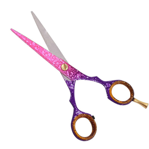 Professional Hair Scissors Stainless Steel Sharp <b>Blade</b> Long Handle Right Handed For <b>Barber</b> Use Low MOQ Training Use <b>Barber</b> Curvd - Product Image 4