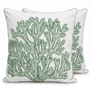 Housse de coussin florale perlée faite à la main, motif Dahlia jaune moutarde doré et marguerite vert sarcelle, pour décoration de canapé de salon, 16 pouces - Product Image 2