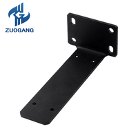 Moderne unsichtbare schwarze Metall Design Edelstahl L Halterungen Möbel versteckte Regal halterung Struktur Eisen Stempeln