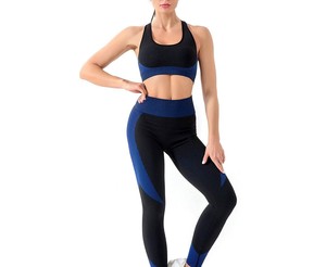 Conjunto de Yoga para Mujer, Transpirable, con Tela Elástica para Ejercicio Diario, Cómodo, Ropa Deportiva Premium - Product Image 1