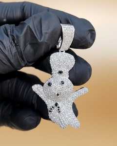Colgante Iced Out Doughboy de Plata de Ley 925 con Diamantes de Moissanita VVS, Colgante Hip Hop Personalizado para Regalos de Cumpleaños - Product Image 3
