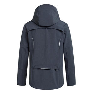 Veste de ski imperméable noire pour homme avec capuche, poches zippées, isolation synthétique, technologie Gore-Tex, vêtements d'extérieur - Product Image 2
