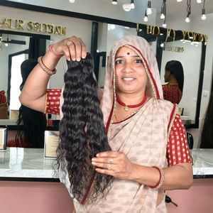 Precio al por Mayor, Cabello Humano Indio Virgen de 10-36 Pulgadas, Rizado, en Paquetes, Cutícula Alineada, Doble Trama, Extensiones de Máquina - Product Image 1