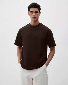 Camiseta Corta Oversize para Hombre, de Algodón, con Hombros Caídos, Manga Corta, Estilo Casual y Holgado, Top Urbano - Product Image 3