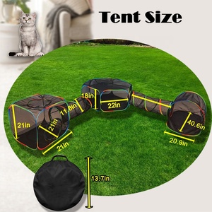 Tienda de Campaña para Conejos con Túnel 5 en 1, Tienda de Campaña Portátil Grande para Conejos con Tubo, Recinto para Mascotas para Gatos, Gatitos y Cobayas - Product Image 6