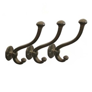 Rustic Metal Arrow Wall <b>Hooks</b> Set For Clothing Storage Decorative Design Gold Finish - Product Image 4