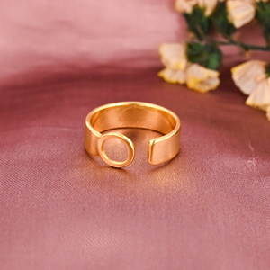 Anillo Ajustable de Latón con Letra O Chapado en Oro, Elegante y Moderno, para Mujer, Regalo de Boda o Compromiso, Lote al por Mayor de 25 Pares - Product Image 1