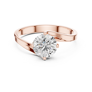 Rose Gold Plated 925 Sterling Silver Moissanite <b>Diamond</b> <b>Ring</b> Wholesale Jewelry Supplier OEM Factory - Product Image 1