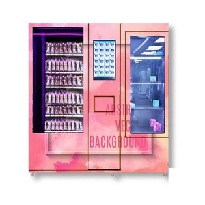 Máquina expendedora de cosméticos personalizada con vitrina para vender pestañas, lápiz labial y esmalte de uñas con lector de tarjetas - Product Image 1