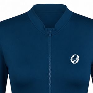 Maillot de cyclisme bleu marine pour hommes et femmes, manches courtes, respirant, léger, pour vélo de route, VTT, vêtements de sport - Product Image 3