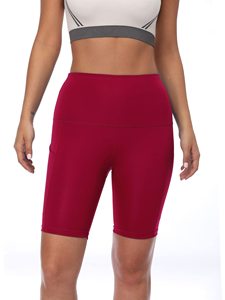 Shorts de sport taille haute sur mesure de qualité supérieure pour femmes, en tissu Spandex respirant à mémoire de forme, écologique et à séchage rapide, conçus pour - Product Image 2