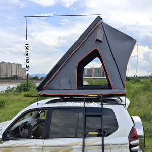 Carpa de Techo Elevada con Ventana Panorámica, Escalera Telescópica, Tira de Luces LED de Círculo Completo, Carpa de Techo para Camioneta, Jeep, SUV - Product Image 2