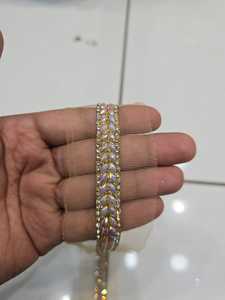Bordures en dentelle ornées de strass en cristal pour chapeaux, vêtements, sacs et chaussures - Forme œil de cheval, fixation à chaud, style à tige adhésive - Product Image 3