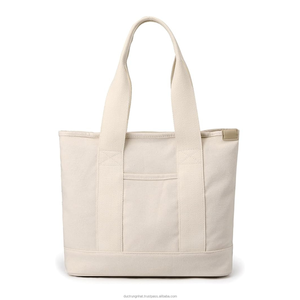 Custom Cotton Canvas Beach Tote <b>Bag</b> Mini Reusable Shopping <b>Bag</b> Printed Logo Multi <b>Compartment</b> OEM ODM Vietnam - Product Image 3