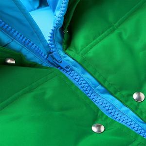 Veste matelassée pour homme à blocs de couleur, col montant, coupe-vent, épaisse, pour l'hiver, coupe classique, en polyester, fermeture éclair - Product Image 4