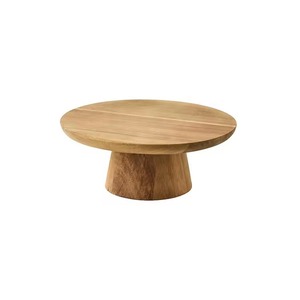 Round Wooden Cake Stand Handmade Dessert Display <b>Tray</b> Rustic Serving Holder for Wedding Party Table Decor - Product Image 1