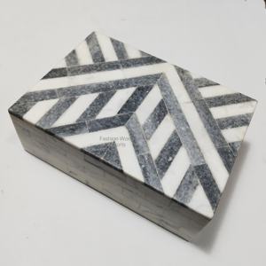 Pièces d'incrustation d'os MDF en bois incrusté de bleu pour la décoration de table Boîtes à bijoux faites à la main avec fabrication et fournisseur indiens - Product Image 6