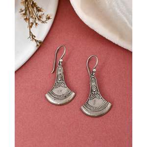 Pendientes de Plata con Diseño de Gota de Moda Meera Jaipur Paankhi - Product Image 3